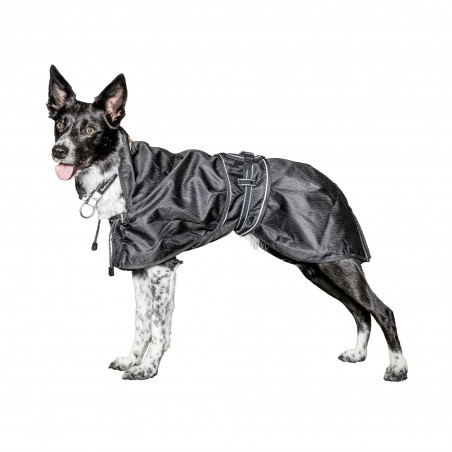Manteau imperméable doublé pour chien Back on Track Noir