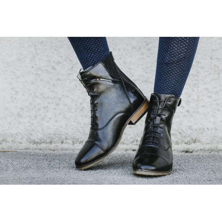 Boots Equithème Wavy lacet / zip Noir