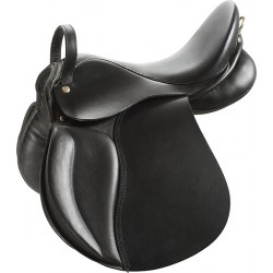 Kerbl Pony Black Leather Saddle Set Girth 95cm 16" 