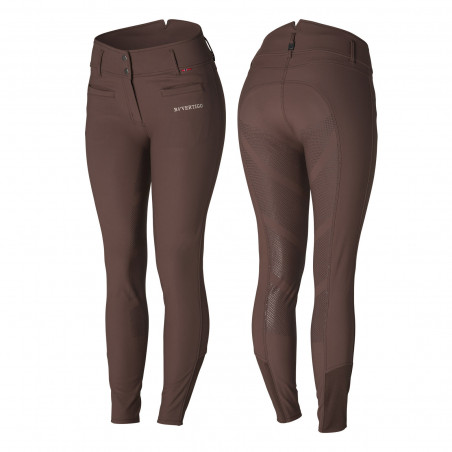 Pantalon d'équitation thermique Fond Intégral Silicone Tiffany femme B Vertigo Chocolat