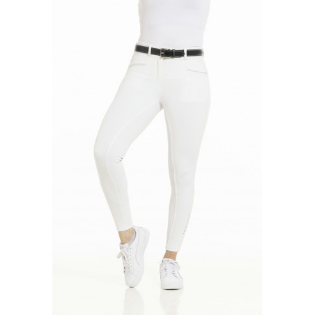 Pantalon Equithème Claudine fond silicone Blanc