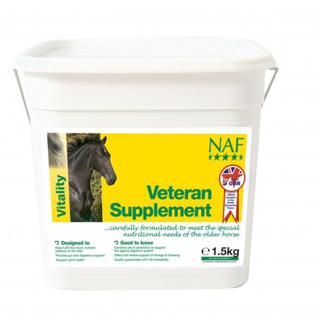 NAF VETERAN SUPPLEMENT horse natural senior joints healthy vitality digestion gu 