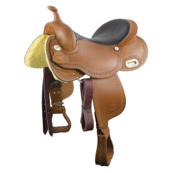 Selle Western Barrel Racing Cuir Premium - Taille 12 à 18 Pouces - Livraison Gratuite