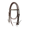 Bridon western Lakota Silver Wire avec rênes - Marron