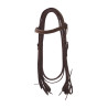 Bridon western Lakota à fleurs avec rênes - Marron