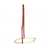 Noseband Pool's 555 en cuir avec rawhide - Marron