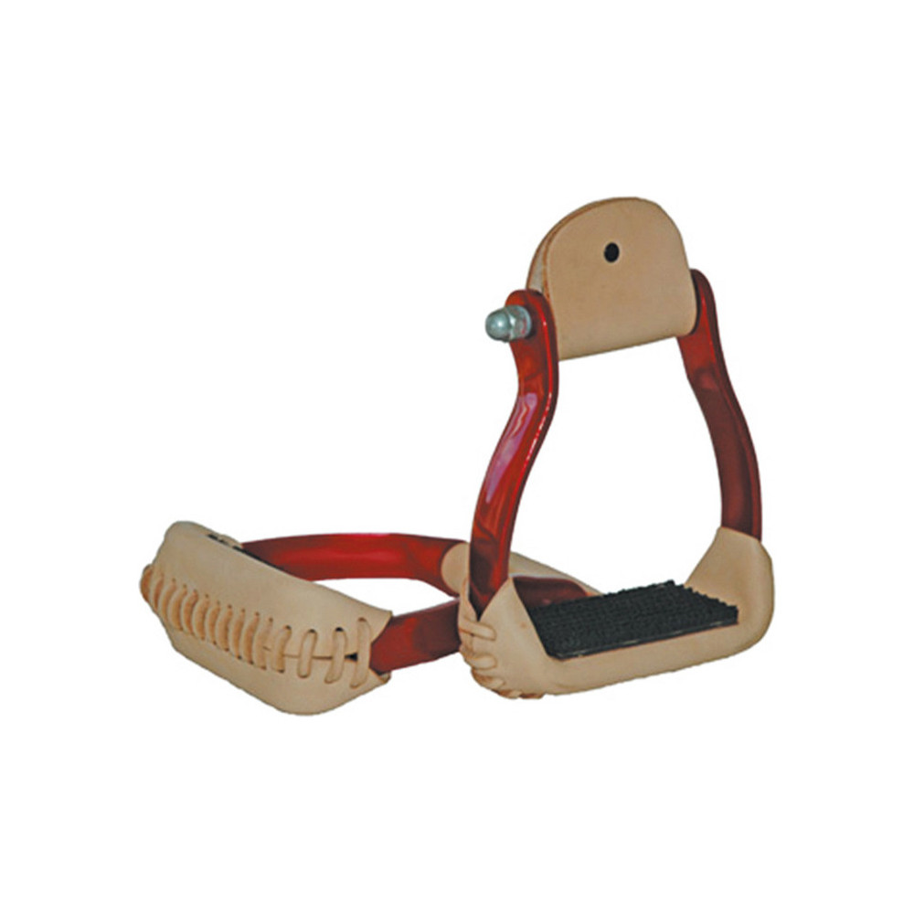 Étriers De Selle Western En Aluminium – Marches Caoutchouc – Bell Style – USA