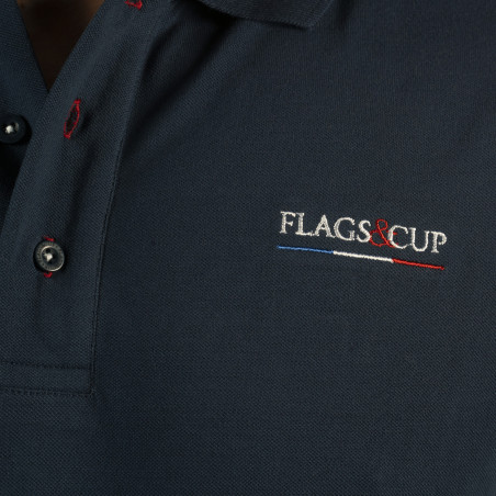 Polo homme France Collection Flags & Cup Bleu marine