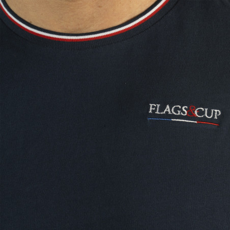 T-shirt homme France Collection Flags & Cup Bleu marine