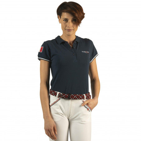 Polo femme France Collection Flags & Cup Bleu marine