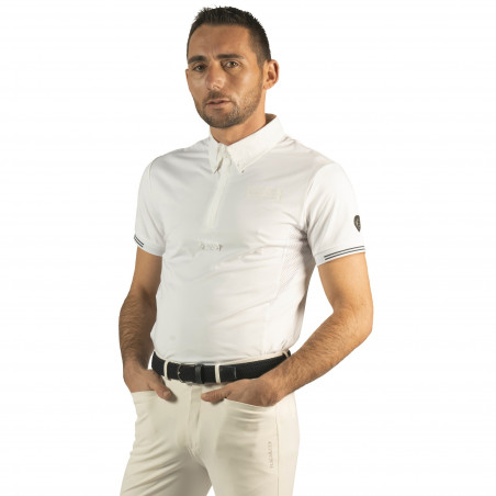 Polo homme Bankso manches courtes Flags & Cup Blanc