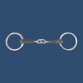 Mors double brisure caoutchouc