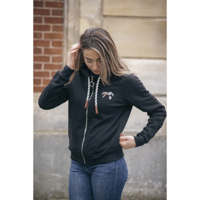 Sweat zippé Pénélope Comète Noir