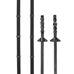 Rênes Continental LeMieux en caoutchouc Noir / argent