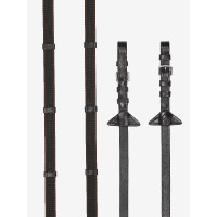 Rênes Continental LeMieux en caoutchouc Marron / argent