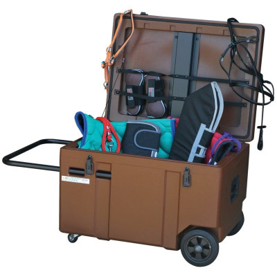 Malle Roulante pour Trotteurs Marron