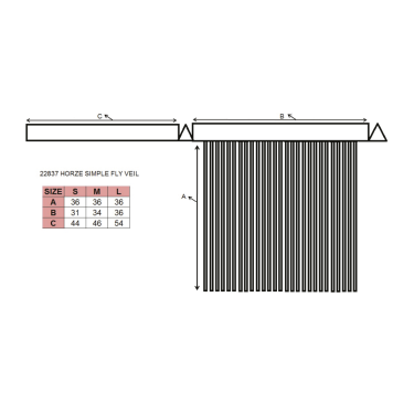Franges anti-mouches Horze simple Franges anti-mouches Horze simple