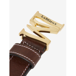 Ceinture monogramme LeMieux Marron