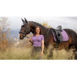 Tapis de selle LeMieux Earth Dressage Square Chardon Violet