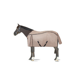 Couverture anti-mouches Combo B Vertigo avec couvre-cou amovible et protection UV Biscuit au gingembre Beige