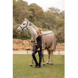 Couverture anti-mouches Combo B Vertigo avec couvre-cou amovible et protection UV Biscuit au gingembre Beige