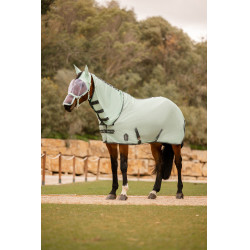 Couverture anti-mouches Horze Paso Fino avec couvre-cou amovible et protection UV Vert ruisseau