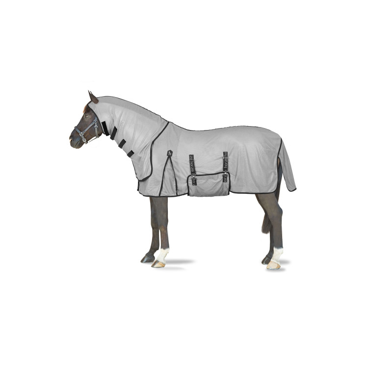 Couverture anti-mouches Horze Paso Fino avec couvre-cou et protection UV Couverture anti-mouches Horze Paso Fino avec couvre-cou et protection UV