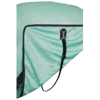 Couverture anti-mouches Horze Paso Fino avec couvre-cou et protection UV Vert ruisseau Couverture anti-mouches Horze Paso Fino avec couvre-cou et protection UV Vert ruisseau