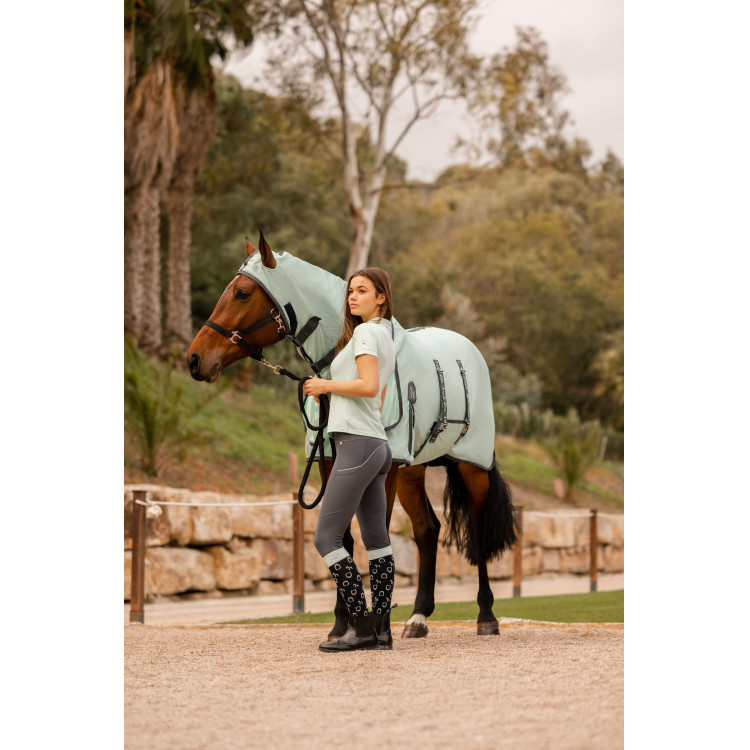Couverture anti-mouches Horze Paso Fino avec couvre-cou et protection UV Couverture anti-mouches Horze Paso Fino avec couvre-cou et protection UV