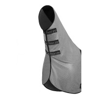 Couverture anti-mouches pour monter à cheval Horze Paso Fino avec couvre-cou amovible et protection UV Gris titane