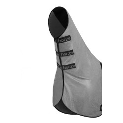 Couverture anti-mouches pour monter à cheval Horze Paso Fino avec couvre-cou amovible et protection UV Gris titane