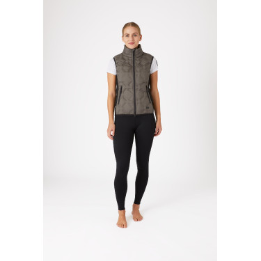 Doudoune sans manches d'équitation Horze Shelly femme Marron morille