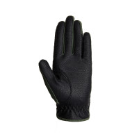 Gants d'équitation B Vertigo Laia femme avec logo imprimé Vert scarabée Gants d'équitation B Vertigo Laia femme avec logo imprimé Vert scarabée
