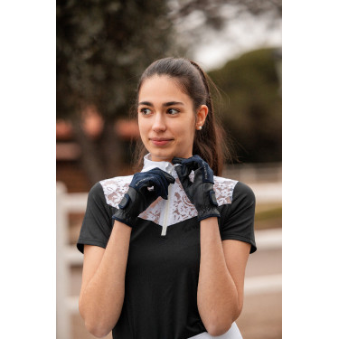 Gants d'équitation d'été B Vertigo Carla Mesh femme Marine foncé Bleu