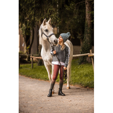 Legging d'équitation silicone Horze Leighton Ado fond intégral avec doublure chaude Legging d'équitation silicone Horze Leighton Ado fond intégral avec doublure chaude