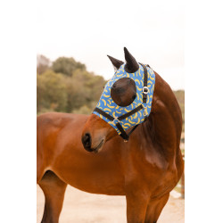 Masque anti-mouches Horze élastique à enfiler Jaune banane