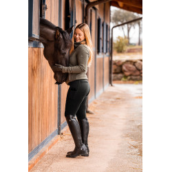 Pantalon d'équitation fond intégral grip toutes saisons Horze Mira Noir