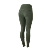 Pantalon d'équitation fond intégral grip toutes saisons Horze Mira Vert scarabée