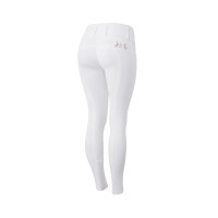 Pantalon d'équitation fond intégral Meghan B Vertigo taille haute femme Blanc