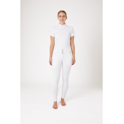 Pantalon d'équitation fond intégral Meghan B Vertigo taille haute femme Blanc
