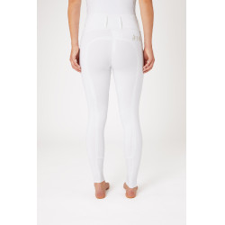 Pantalon d'équitation fond intégral Meghan B Vertigo taille haute femme Blanc