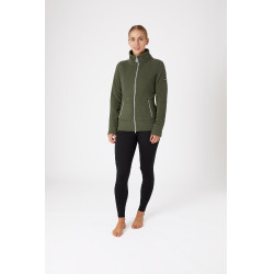 Veste d'équitation polaire Horze Ellie femme Vert scarabée Veste d'équitation polaire Horze Ellie femme Vert scarabée