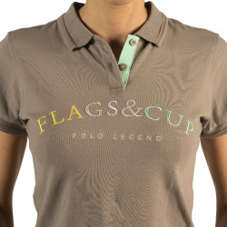 Polo enfant Kalamata Flags & Cup Taupe Polo enfant Kalamata Flags & Cup Taupe