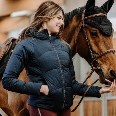 Doudoune Equithème Laura femme Bleu marine