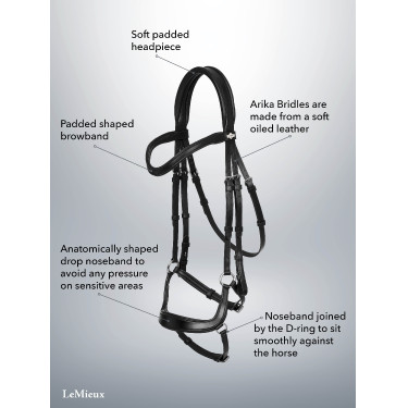 Bridon LeMieux Arika muserolle allemande Marron / argent