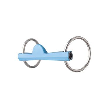 Mors 2 anneaux Metalab Flexi droit demi-lune Mors 2 anneaux Metalab Flexi droit demi-lune