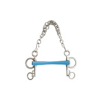 Mors pelham Metalab Flexi droit branches courtes Bleu