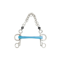 Mors pelham Metalab Flexi droit branches courtes Bleu Mors pelham Metalab Flexi droit branches courtes Bleu