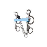 Mors pelham Metalab Flexi droit branches courtes Bleu Mors pelham Metalab Flexi droit branches courtes Bleu