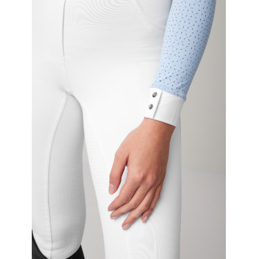 Polo de concours LeMieux Olivia manches longues Mist Bleu